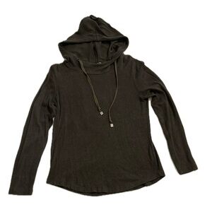 Soft and Lightweight, Dark Green Long Sleeve Hooded Sweater